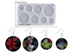 Molde silicona 8 aritos REDONDOS